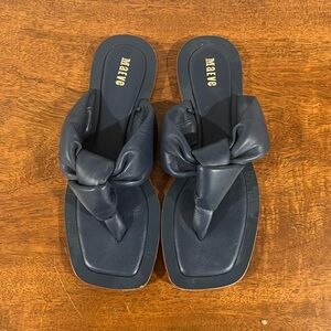 Anthropologie Maeve Puffy Knotted Sandals